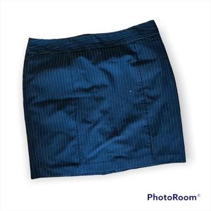 Black Striped Pencil Skirt